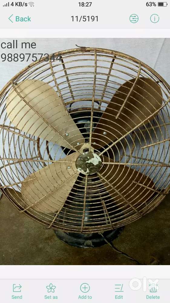 An antique table fan