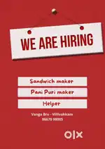 Wanted sandwich and juice maker assistant