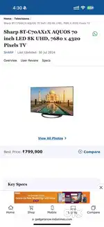 Sharp 70 inch tv 8k tv
