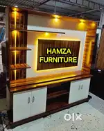HAMZA FURNITURE New designer stylish look particle wood tv unit 6by6