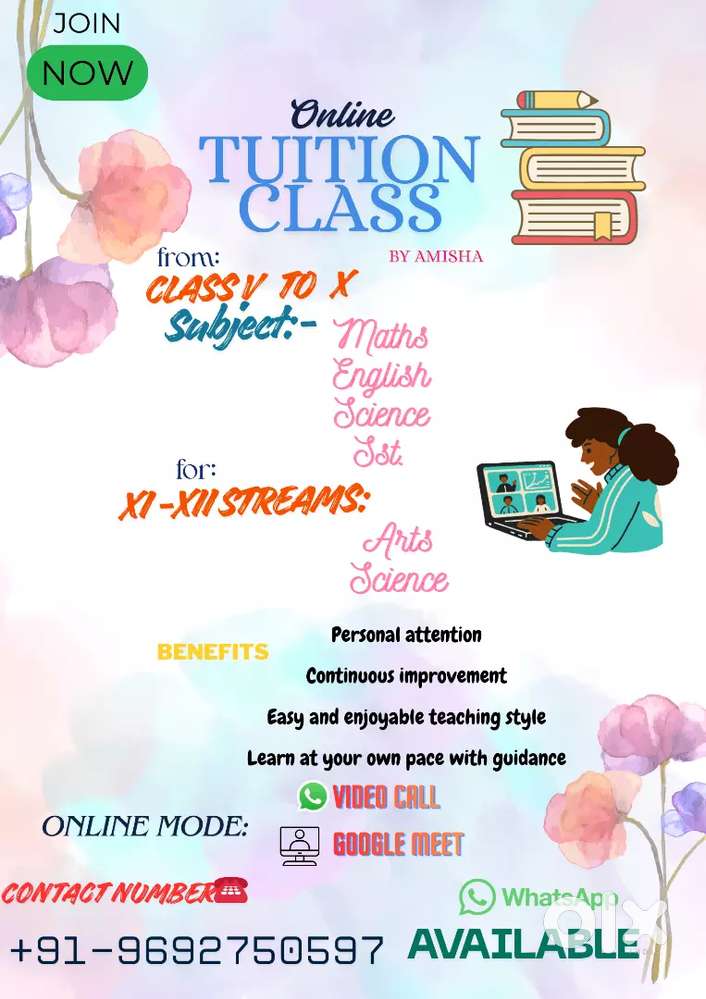 ONLINE TUTION CLASSES BY AMISHA