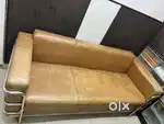 Tan 3-seater sofa, comfy and sleek. Good condition. DM for details.