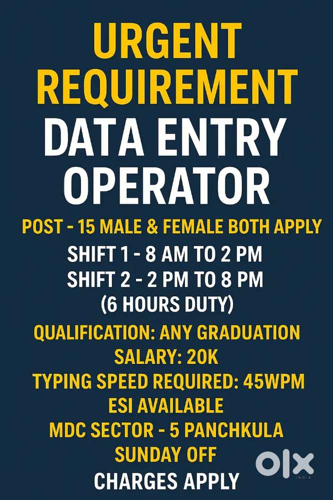 Data entry operator