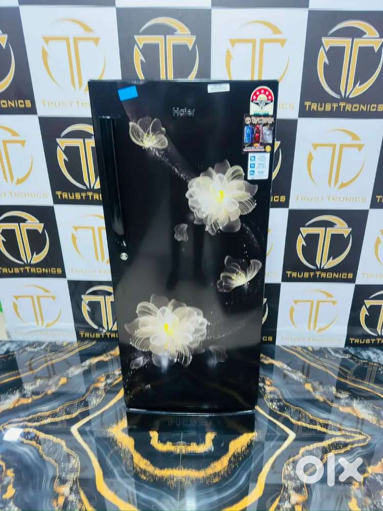 With stand flower haier single door fridge