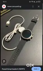 Fossil smart watch with all functionalities. Box and charger