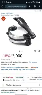 Prestige Roti Maker