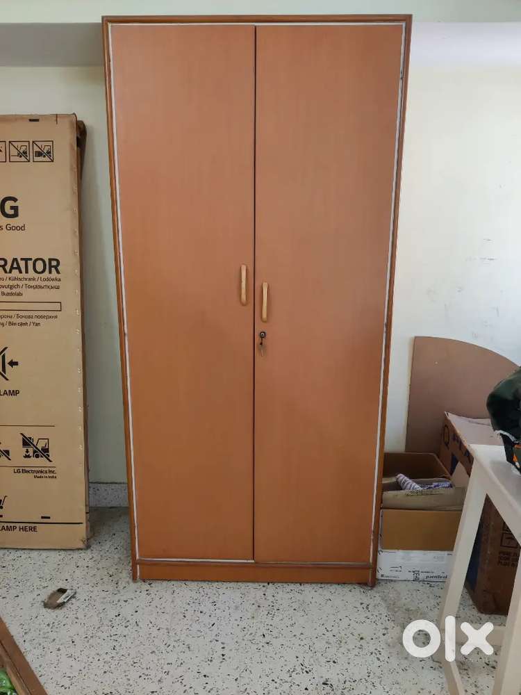 Wooden wardrobe with drawers