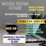 Work From Home, part time/Full time