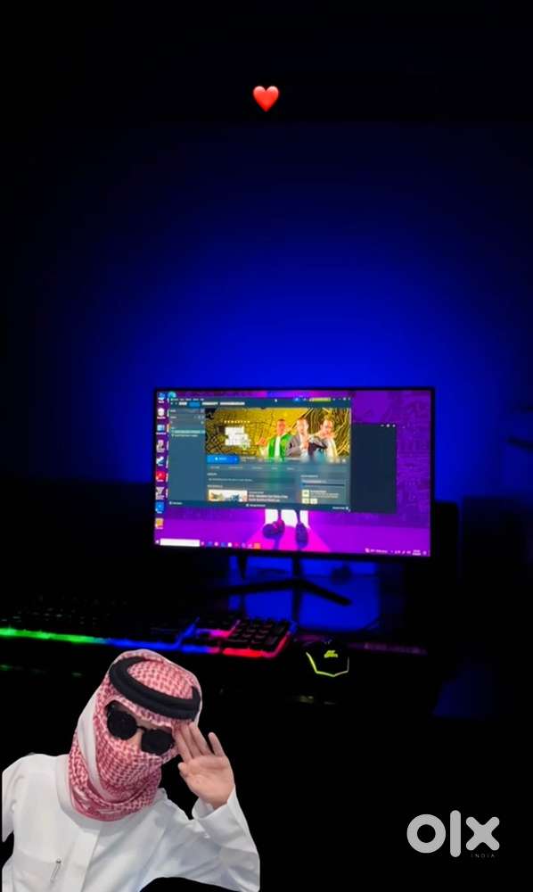 Full gaming setup with table or without table also only 6 month old