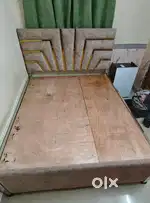 Heavy Aluminium Queen Size Bed With Designer Headboard and Footboard.