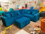 KITKAT MODEL L SHAPE SOFA SET WITH DIAMOND BUTTONS
