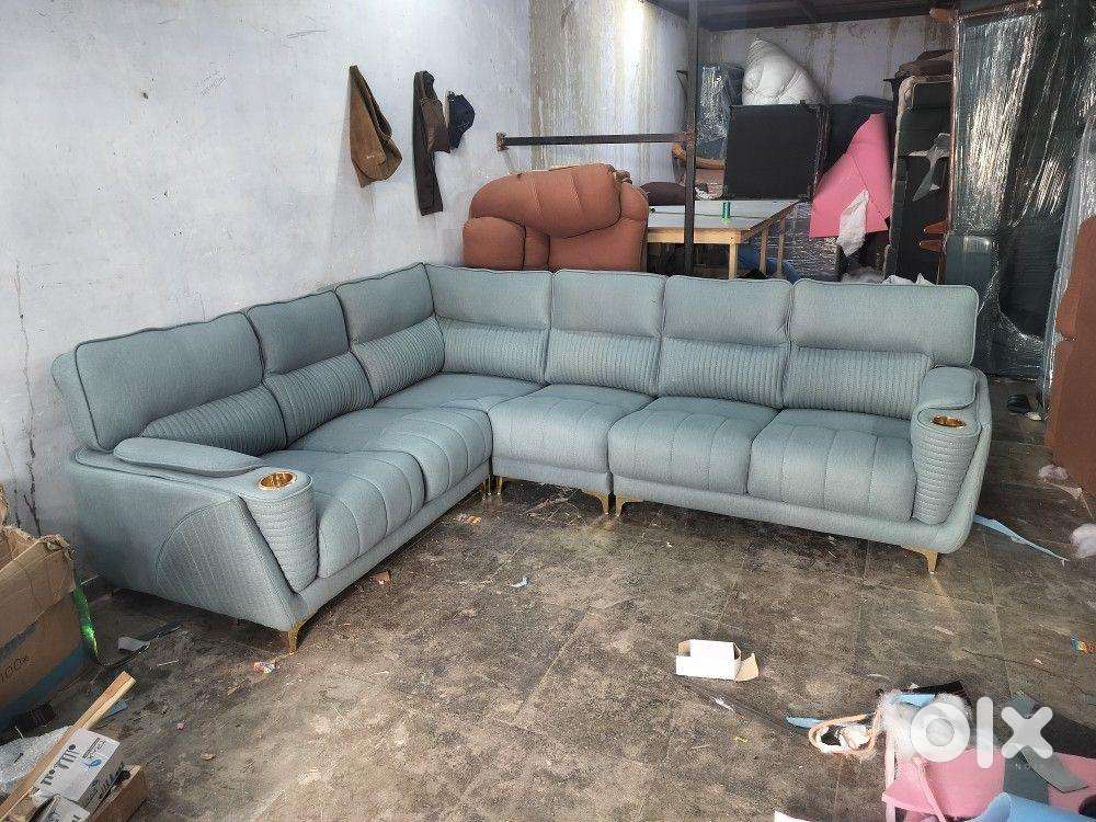 New sofa set, L shape corner fabric sofa.