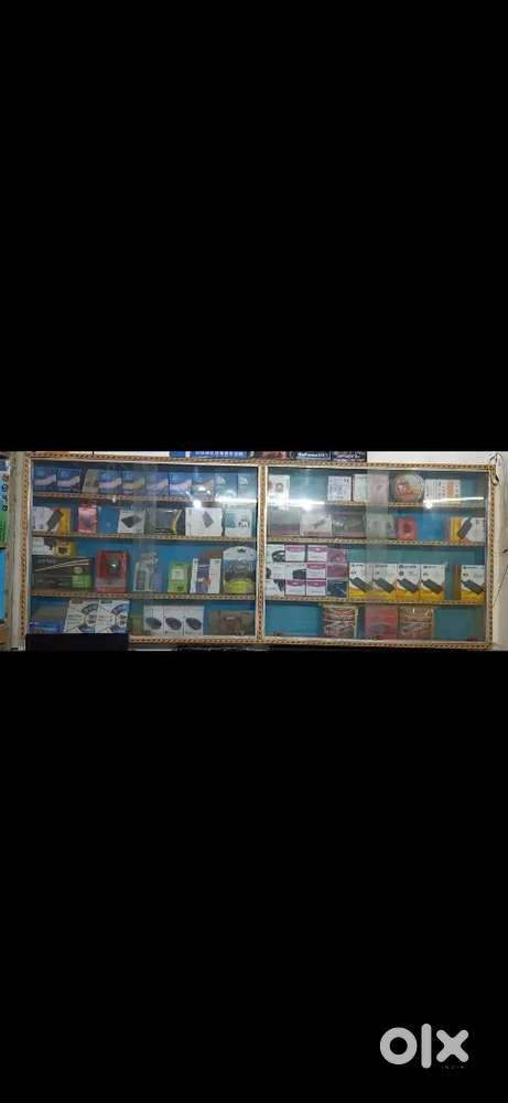 Shop - glass showcase with wooden frame size 7x4 fit depth 6 inch