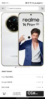 Real me 14 pro plus white colour 12 256 . 2 months old