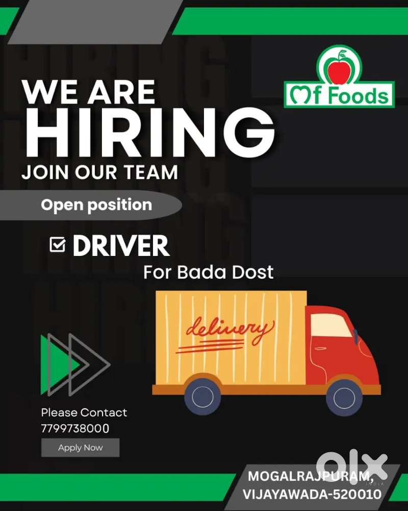 Wanted Driver for ECCO BADA DOST CHOTA DOST & BOLERO