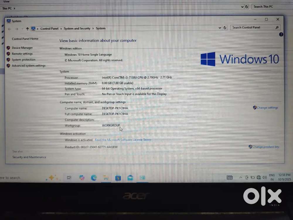 Acer aspire 3, i3 7th gen, argent sell 16,000