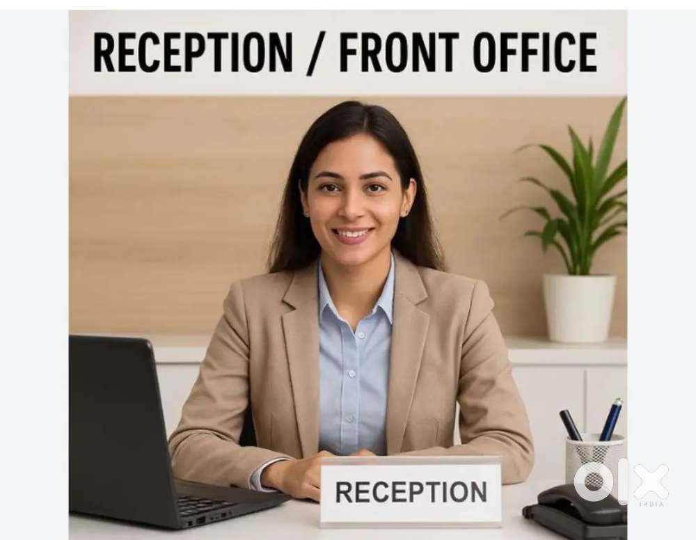 Female receptionist in office work