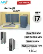 Full Set @ Low Price  CPU - Branded Intel  Ram - 8GB DDR3  Hard Disk