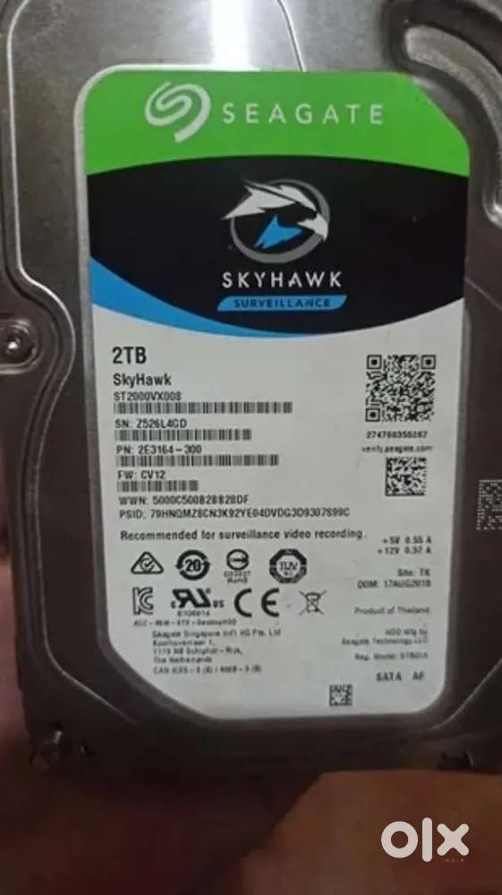 Seagate sky hawk 2tb hard disk