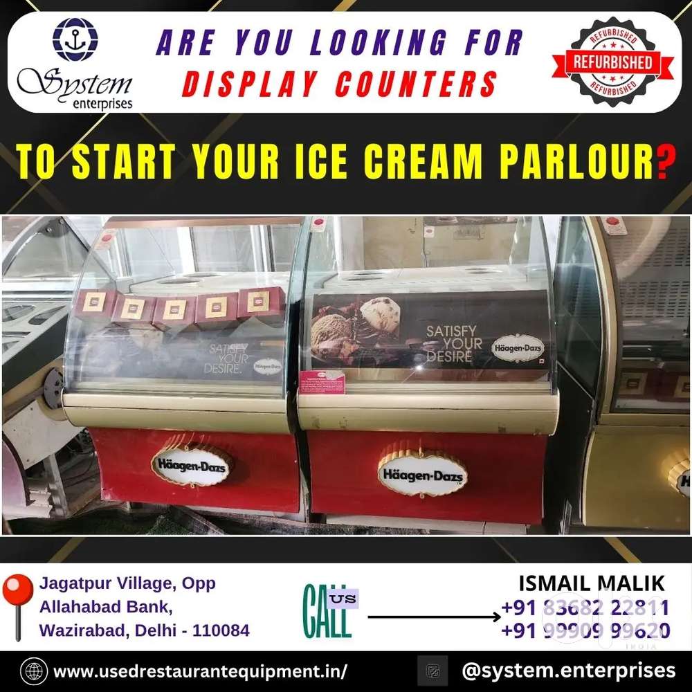 Second Hand Imported Ice Cream Parlour Italian Icecream Display
