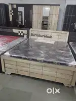 Bed and 3 door wardrobe £÷9938