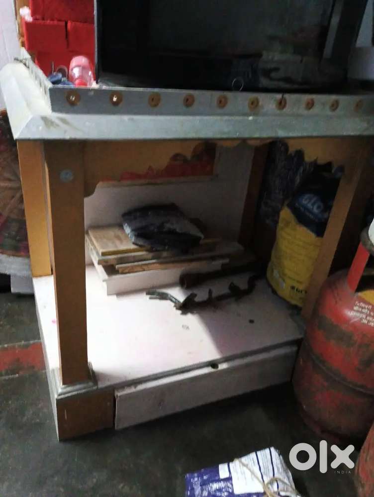 Wooden mandir + computer table