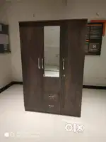 NEW BLACK WEINGY 3 DOOR WARDROBE DIRECT FROM FACTORY