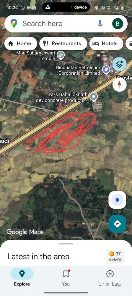 3.5 acers land beside NH 16.