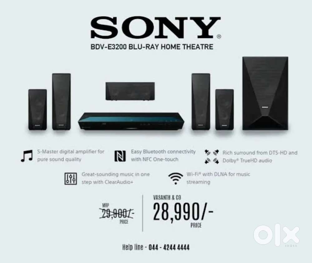 Sony BDV E-3200 real 5.1 dolby Atmos 3D BLU-RAY receiver music system