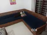 6 seater wooden sofa