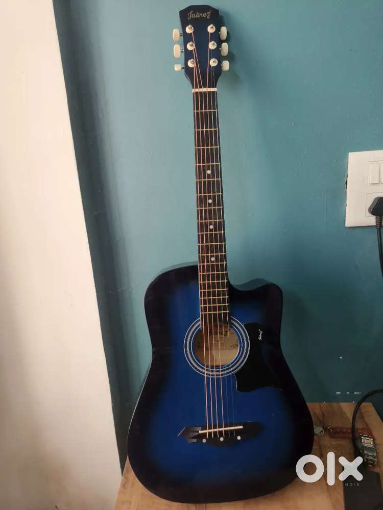 ACOUSTIC Guitar New Condition Blue and Black colour
