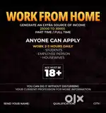 Part time work from anywhere