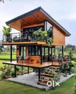 G+1 WOODEN, CONTAINER,BAMBOO MADE FARM HOUSES, PORTABLE CABINS,HOMES.