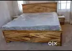15 years guarantee pure wooden box wala bed