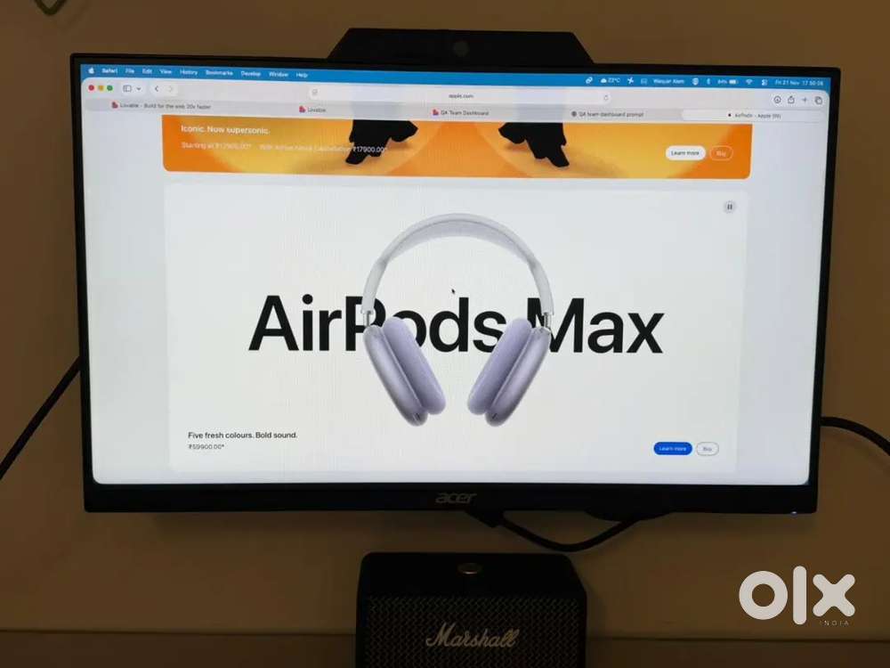 Acer 21.5inch height adjust rotatable monitor with webcam and speaker