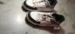 sneaker shoes white and black combo ,  size no 8