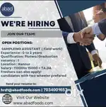 Sampling Asst. Vecancy