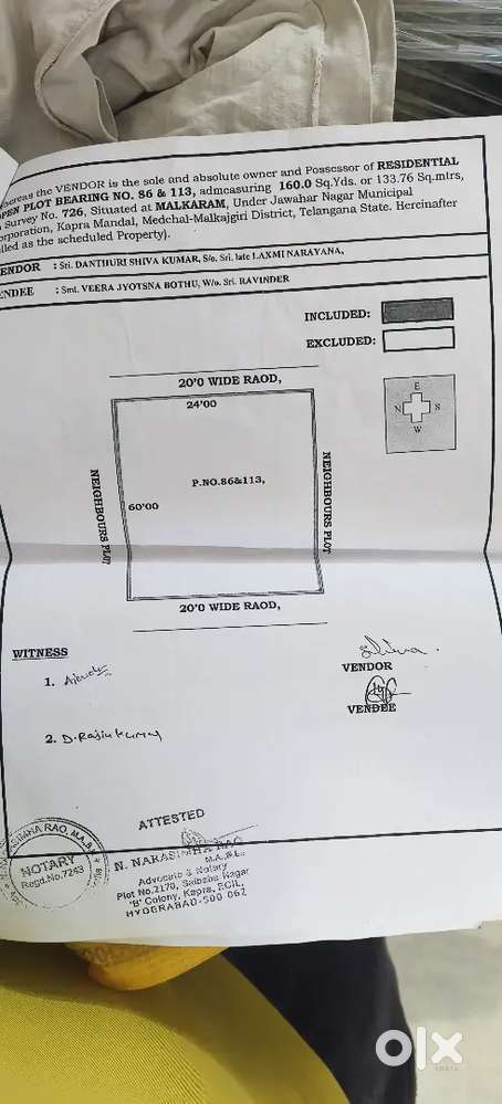 160 square yards , notari plot