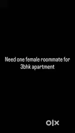need one female roommate for 3bhk apartment