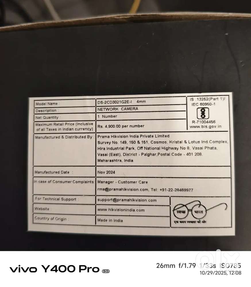 Security Camera hik vision