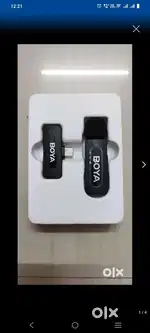Boya BY V10 Wireless Mic with Tripod Stand & Mic to Laptop Connector