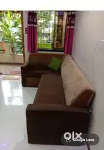 Brown colour L shape sofa