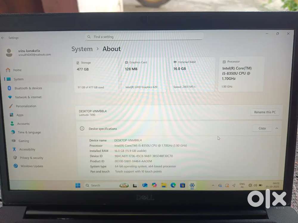 Dell latitude 7490 good condition