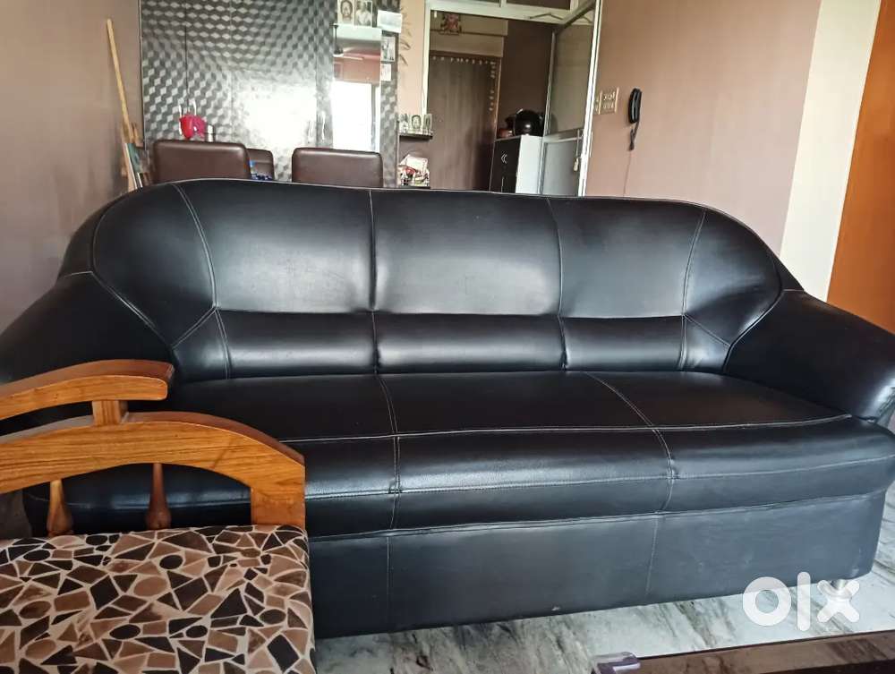 3 Seater Black Coloured Sofa