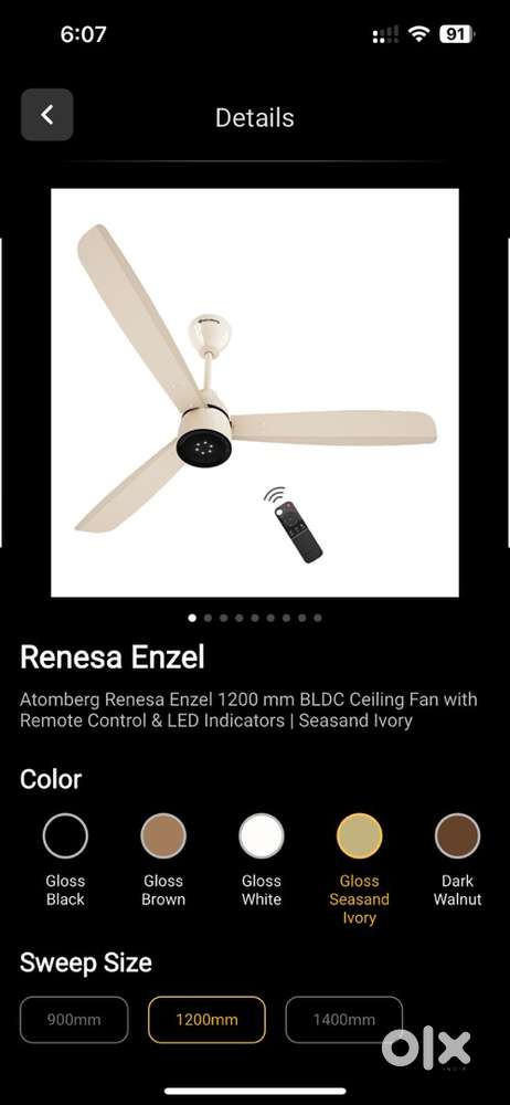 Atomberg remote fan 2 pice