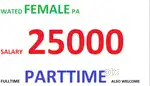 7. Salary 25000 for Female Personal Assistant