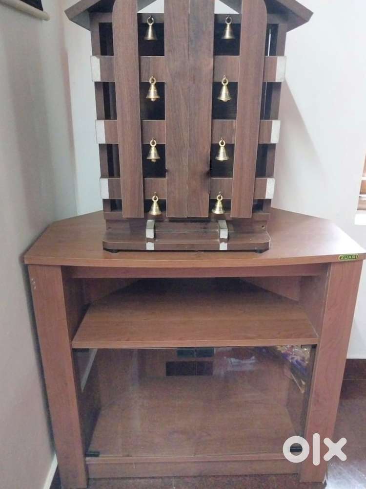 Corner book shelf and pooja unit for sale