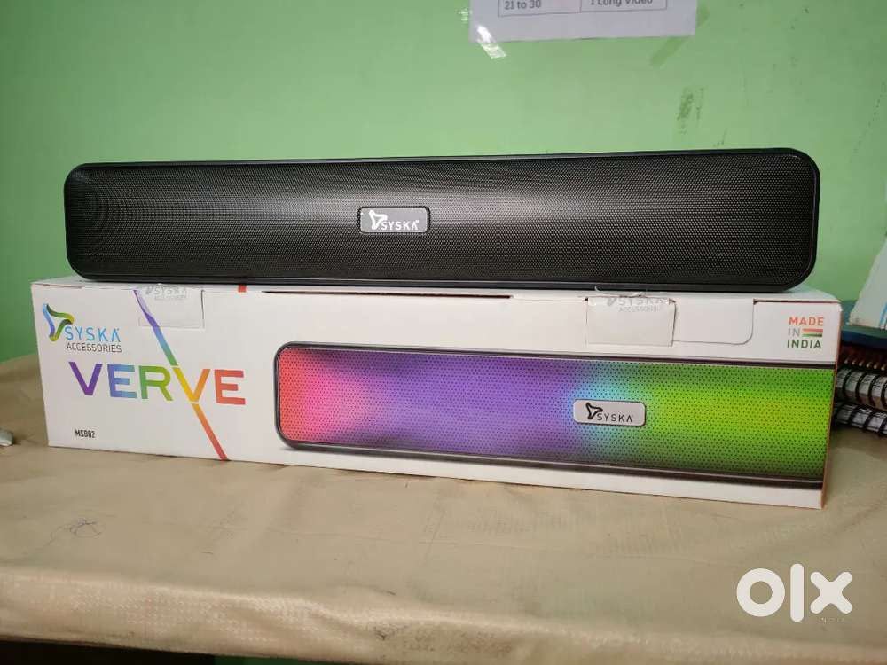 Sound bar speaker for t.v & song , Syska speaker with 16 w output