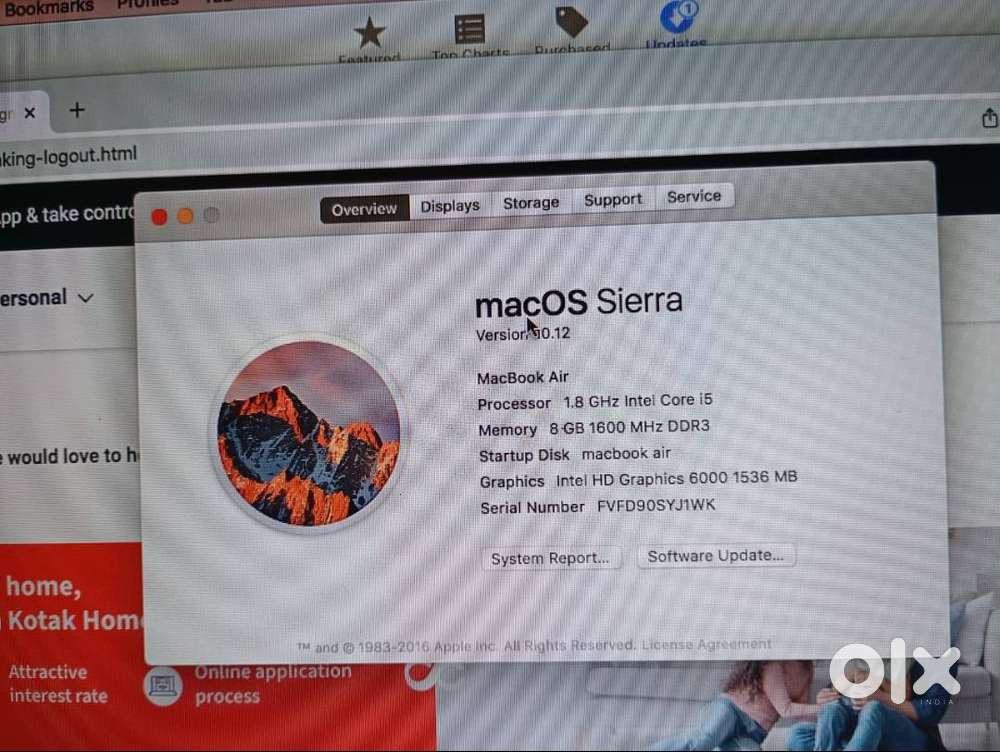 MACBOOK AIR 13” INTEL CORE i5