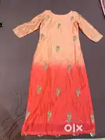Ombre peach & pink kurti